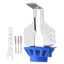 체인톱날연마기 가이드 드릴 로터리 어댑터 정원 도구 샤프닝 어태치먼트 체인 톱 치아 그라인딩 전기 액, 02 파란