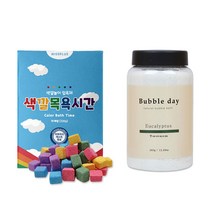 버블데이 파우더 입욕제 유칼립투스 360g+색깔목욕시간 세트, 유칼립투스360g+색깔목욕시간220g