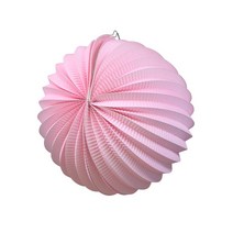 24 종이 등 꽃볼 모빌 페이퍼 팬 벌룬 파티 장식 핑크