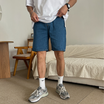 자비노 5부 밴딩 청반바지