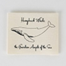 패브릭 라벨 (낱개), (양날개)레터링 고래(50460)