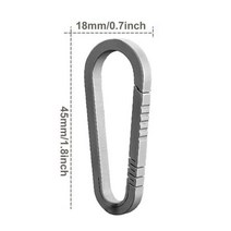 차박매트 차박용품 차박 매트리스 토퍼 준비물 티타늄 Carabiner 키 클립 잠금 체인 자동차 포켓 후크 내구성 펜 던 트 선물, Gray