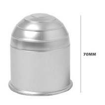 1PCS 자동차 차량 자동 견인 바 볼 커버 50mm 단순 플라스틱 방지 그리스 먼지 캡 히치 캐러밴 보호 유니버설, 실버