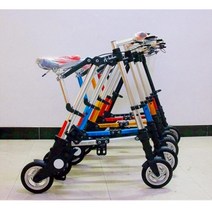 체인없는 자전거 미니벨로 8인치 경량 가벼운 접이식, 실버