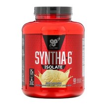 신타식스 단백질 프로틴 BSN Syntha-6 아이솔레이트 Isolate Protein Powder Drink Mix 바닐라 아이스크림 4.02 lb (1.82 kg) 칼슘 칼륨