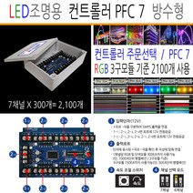 유니온엘이디 뱅뱅이모듈 RGB모듈 파노라마모듈 DC12용 SMPS 컨트롤러 인테리어조명, RGB모듈 컨트롤러 2100W 7채널 PFC7 RGB3구모듈 2100개사용, 1개