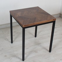식당테이블 450x450 2인 업소용 식탁 사각 카페 탁자 lpm상판 철재다리 국내제작, 19.헤링본