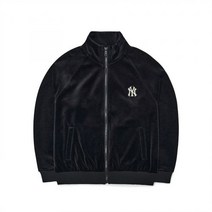 MLB 엠엘비 베이직 스몰로고 벨벳 스텐드넥 집업 NY (Black)