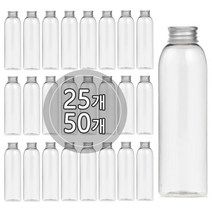 [25개묶음판매] 알루미늄캡 120ml 150ml 200ml 250ml 300ml 500ml 어메니티 공병, 150ml 투명용기, 골드캡, 25개