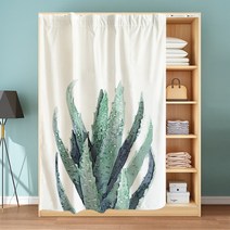 옷장 행거 블라인드 커튼 방진 깔끔한 부착 칸막이 가림막 안방 라커 룸 커튼 레일, 100cm  X 180cm  + R