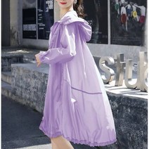 AISEO 여성 여름 캐주얼 패션코디템 야외활동필수품 자외선차단 사파리형 바람막이 집업 후드롱점퍼 QS1028389