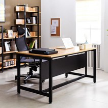 고품격 넓은업무공간 와이드 책상 1800 데스크 사무용, 라이트월넛