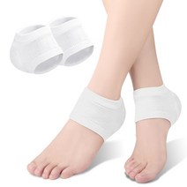 뒤꿈치패드 구두 하이힐 운동화 신발 뒤꿈치 패드 젤 실리콘 힐 프로텍터 슬리브 힐 힐 컵 발바닥 근막 염 지원 피트 케어 스킨 리페어 쿠션 하프 야드 양말, 하얀