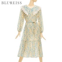 블루레이스 블루레이스 플라워레이스카라원피스_B2S1OP3041
