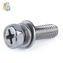 특수볼트Gb9074.13 304 스테인레스 스틸 크로스 헤드 외부 육각 3 조합 나사 M4 M5 M6 M8 볼트 6 각 결합, 02 M4 50pcs_06 50mm