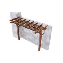 벽면 넝쿨 랙 원목 지지대 포도 나무 식물 정원 야외, 단일 3x1.2x2m