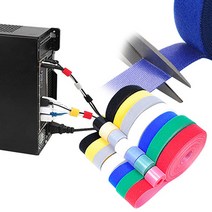 모즈온 잘라쓰는 벨크로 타이 (케이블정리/전선정리/멀티탭정리), 1m, 블랙