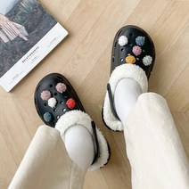 5cm 3color 알록달록 퍼안감 털슬리퍼 여성 실내화 겨울신발 TUL777