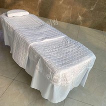 마사지침대 미용 침대 속눈썹 폴딩 접이식 반영구 피부 관리 한의원 평베드 문신, B. 세트(화이트 침대+화이트 침대보)