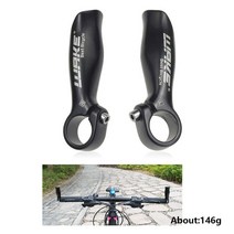 로드 MTB 자전거 핸들바 부품 산악 자전거 보조 핸들 미끄럼 방지 초경량 바 끝 알루미늄 합금 전용 66g 자전거 핸들 바 5 색, 06 Black