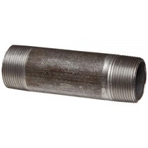 Anvil 8700141602 스틸 파이프 피팅 니플 2.5cm(1인치) NPT 수 x 30.5cm(12인치) 길이 블랙 마감, 12 Inches_1 Inch