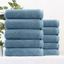 코튼클라우드 호텔수건 220g 40수 코마사, 오션블루, 15개