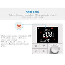 지능형 프로그램 가능한 온도 조절기 바닥 난방 및 팬 코일 WIFI/485 Modbus 응용 음성 제어 2.8 인치 LCD, 01 Electric Heating 16A