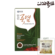 인산가 죽염커피 아메리카노 100개 + 맛보기 9회죽염건빵 1봉 증정 죽염본가 인산죽염