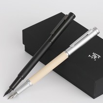 홍디안 만년필 포레스트 선물용 이니셜 고급 명품 교수님 여자 선물 입문용 펜, 블랙, EF