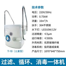 수영장 순환여과시스템 워터펌프 일체형 벽걸이 필터 소독정수기 풀장 정화 여과기 물순환기 리조트 별장 야외 펌프 100489, T-10(아동형) 업그레이드
