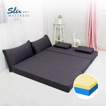 슬릭스 3단 접이식 메모리폼 바닥 토퍼 매트리스 12cm