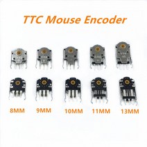 2Pcs 원래 TTC 마우스 인코더 매우 정확한 7mm-14mm 노란색 코어 sensei TEN RIVAL 해결 300 310 g102 304 G703 휠 문제, 2Pcs 13MM