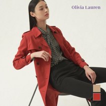 올리비아로렌 / 정통 트렌치코트 VOCEBXF8331 / 애플아울렛 ( 레드 베이지 )