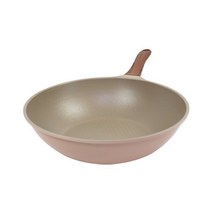 키친아트 본 우드 파스텔핑크 다이아 궁중팬, 28cm x 1개