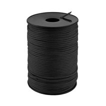 캠핑 파라코드 낙하산줄 100M 군사 표준 5 코어 Paracord 로프 3mm 직경 야외 낙하산 코드 생존 우산 텐트, 01 Black