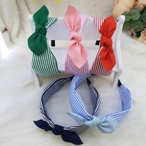 미니큐빅 스트라이프 반다나 헤어밴드 여아 성인 머리띠 엄마랑 아이랑 커플아이템