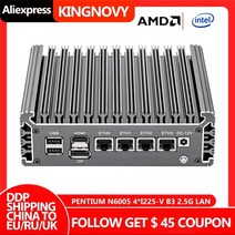 좋은 4 인텔 i226 v 2 5g net 카드 라우터 미니 pc 펜티엄 n6005 론 n5105 용 vpn 서버 방화벽 컴퓨터, 16GB DDR4 128GB NVMe, 인텔 셀러론 n5105, 유럽 ​​연합