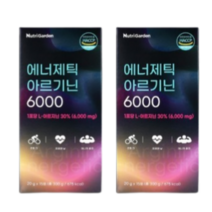 뉴트리가든 에너제틱 아르기닌6000 20g, 2개, 30포
