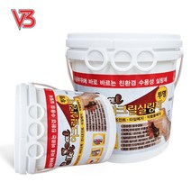 크림형 방수제 퍼터씰 아크릴 실링제 대로 V3 수용성 씰링 보수 백색, 2Kg
