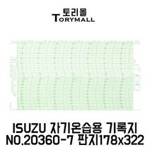 ISUZU 자기온습용 기록지 NO.20360-7 판지178x322