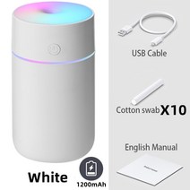 냉난방 캠핑 이동식 에어컨 캐리어 작은방 사무실 책상선풍기 USB 충전식 무선 초음파 가습기 디퓨저 1200m, 02 01 filterX10