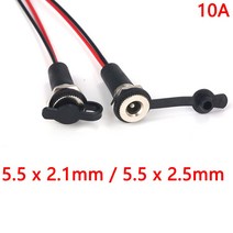 1PC 10A 방수 DC099 5.5*2.5mm 5521 DC 전원 잭 소켓 암 패널 마운트 커넥터 금속 너트 스냅, 02 55-25mm