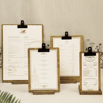 디자인13651 카페 레스토랑 식당 스탠드 우드 메뉴판 A3 A4 L S M 자석보드 클립보드 빌패드 메뉴보드, M 무광블랙 클립보드