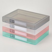 무무 A4 인덱스 화일케이스 40형 40mm 투명 클리어 레고 정리 파일 박스, 그레이