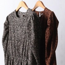 레오파드 랩 원피스 111F735S 빅사이즈 여성의류