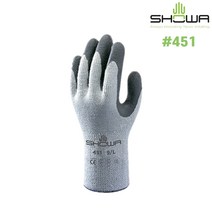 SHOWA 451 고무 코팅 겨울 작업용 방한 안전 장갑 겨울작업 기모 쇼와