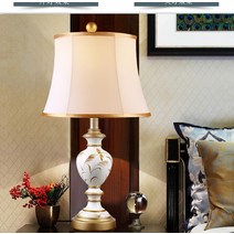 앤티크 궁중 탁상등 스탠드 미국식 침실 베드램프, A + 버튼스위치