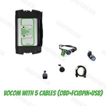 엔진분석기 엔진분석기 트럭 굴삭기 자동 진단 스캐너 볼보 vocom 어댑터 vcads fci 8 핀 연결 케이블 OBD 2 Vocom II 스캐너 도구, 02 with 2.8.130 ssd