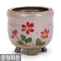 중형 다육 다육이 그림 화분 - 식물 선인장 동백꽃 분갈이 여주 도자기 옹기 베란다 인테리어 홈 가드닝 거실 책상 토분, 01_세인_여주 도자기화분_NO_01