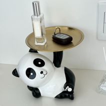 에레디홈 인테리어 판다 악세사리 트레이 차키 소품 보관함 열쇠 현관 푸바오, 판다 소품 트레이